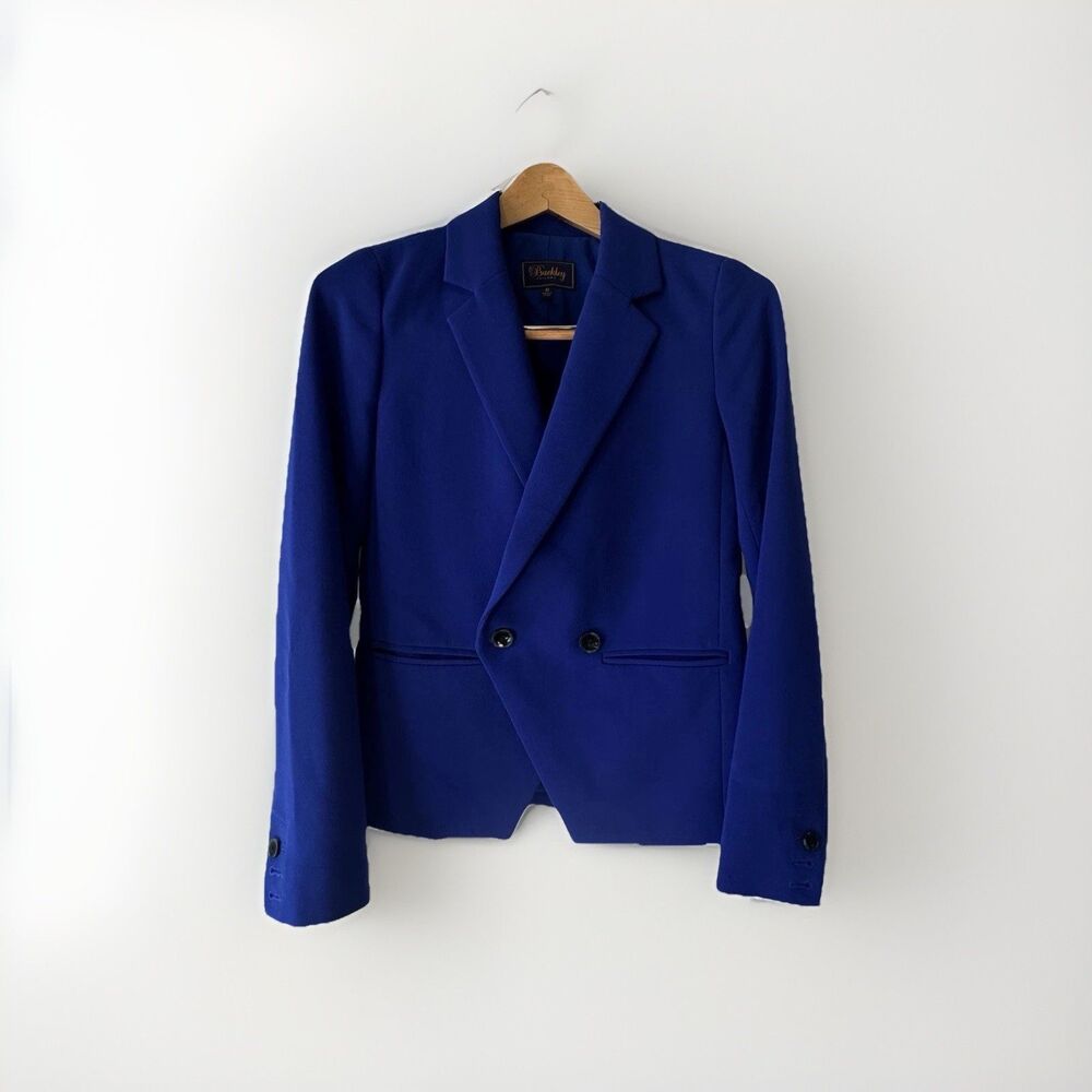 Buckley Tailors Blazer Jacket Womens 0 Dark Navy Blue Double Breasted